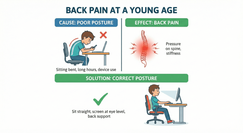 seating posture - Back Pain in Young Age